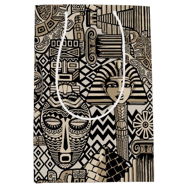 Ancient Historical Symbols Tattoo Style Medium Gift Bag (Front)