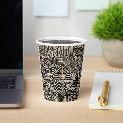 Ancient Historical Symbols Tattoo Style Paper Cups