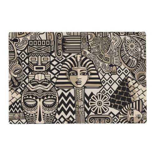 Ancient Historical Symbols Tattoo Style Placemat