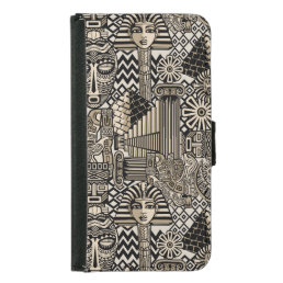 Ancient Historical Symbols Tattoo Style Samsung Galaxy S5 Wallet Case