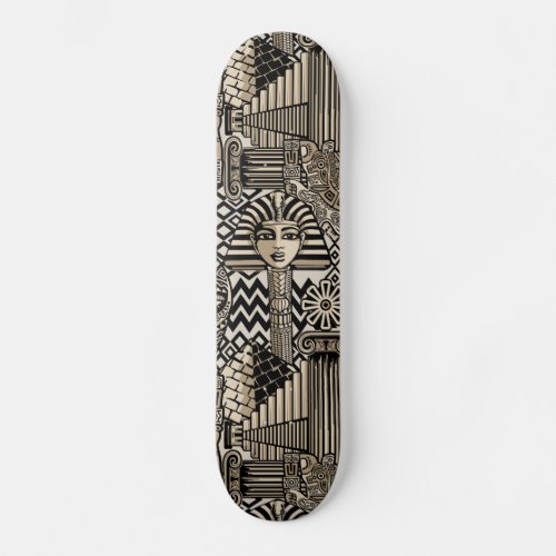 Ancient Historical Symbols Tattoo Style Skateboard