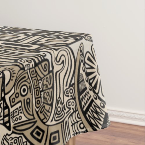 Ancient Historical Symbols Tattoo Style Tablecloth