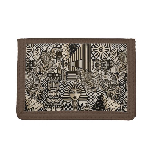 Ancient Historical Symbols Tattoo Style Trifold Wallet