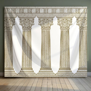 Ancient History Party Photo Backdrop with columns