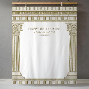 Ancient History Retirement Party Photo Backdrop