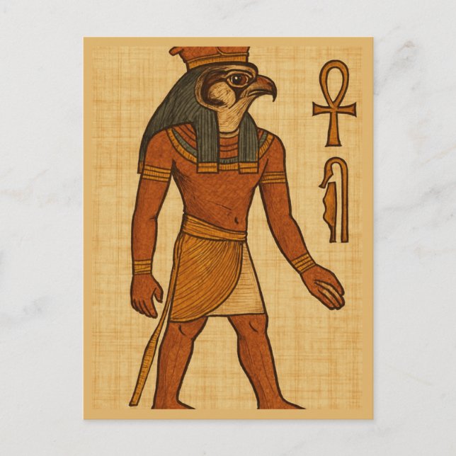  Ancient Horus Sacred Egyptian Postcard Art (Front)