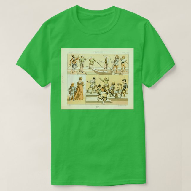 Ancient Italian fashion and lifestyle 15th century T-Shirt (Design Front)