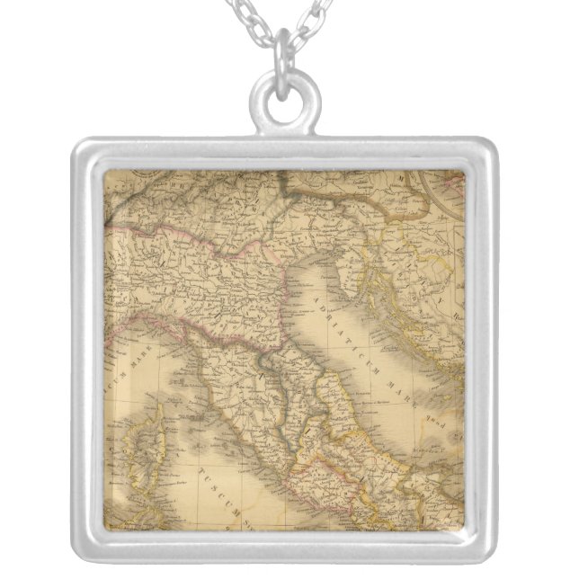 Ancient Italy 2 Silver Plated Necklace (Front)