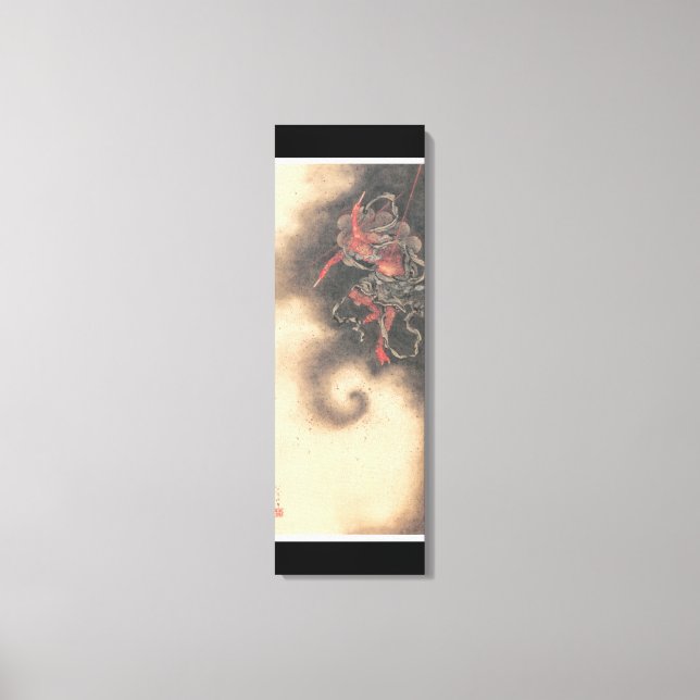 Ancient Japanese Demon Painting Canvas Print (Front)