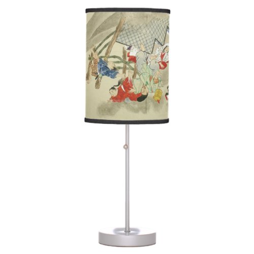 Ancient Japanese Fart Battles _ Second Scroll Table Lamp