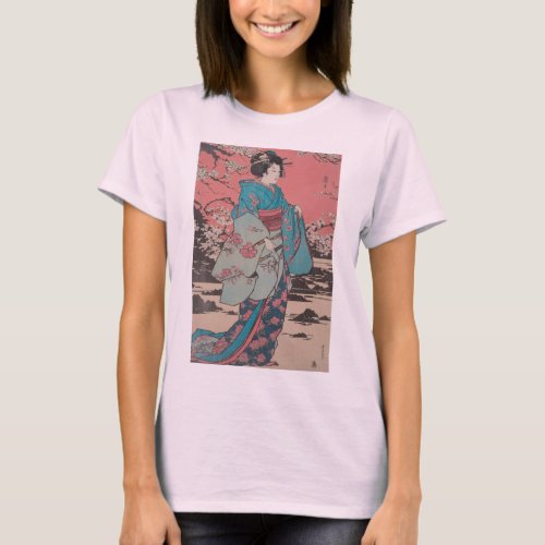 Ancient Japanese geisha T_Shirt