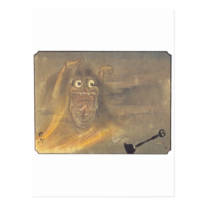 Ancient Japanese Ghost/Demon Painting Postcard