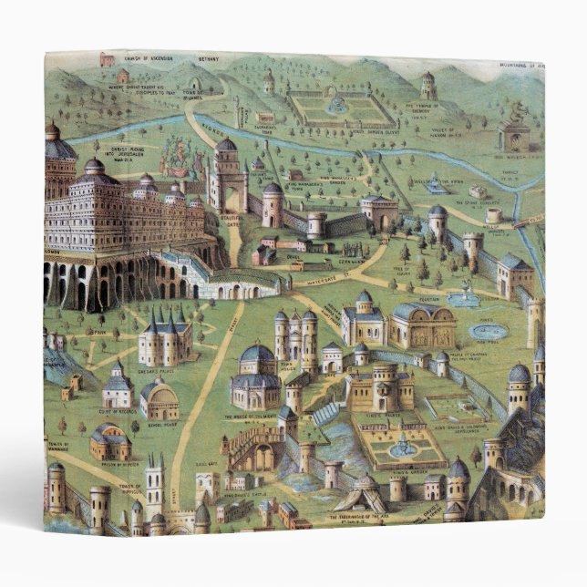 ANCIENT JERUSALEM 3 RING BINDER (Front/Spine)