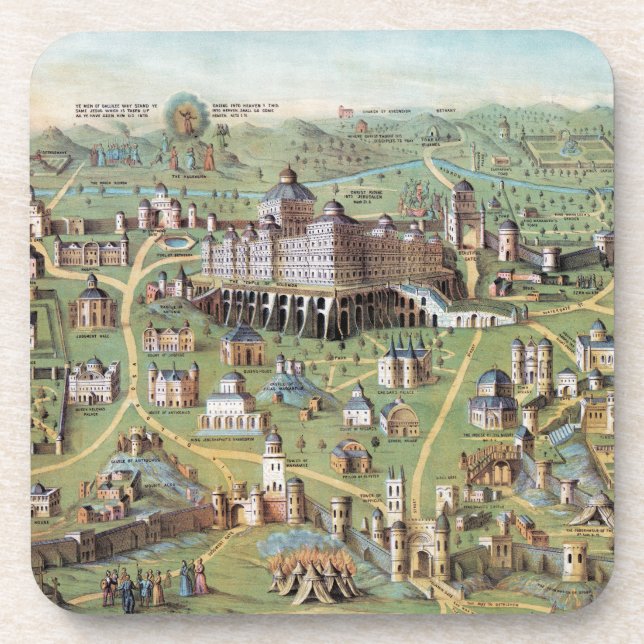 ANCIENT JERUSALEM DRINK COASTER (Front)
