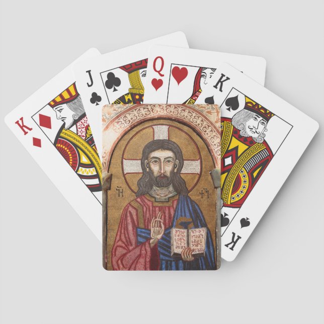 Ancient Jesus Mosaic Poker Cards (Back)