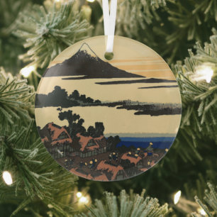 Ancient Kai province   Katsushika Hokusai drawing Glass Ornament