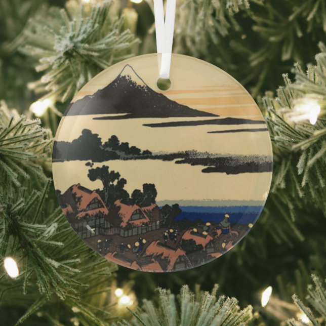 Ancient Kai province | Katsushika Hokusai drawing Glass Ornament (Insitu)