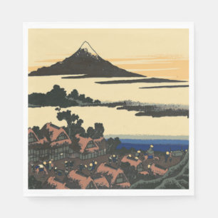 Ancient Kai province Katsushika Hokusai drawing Napkins