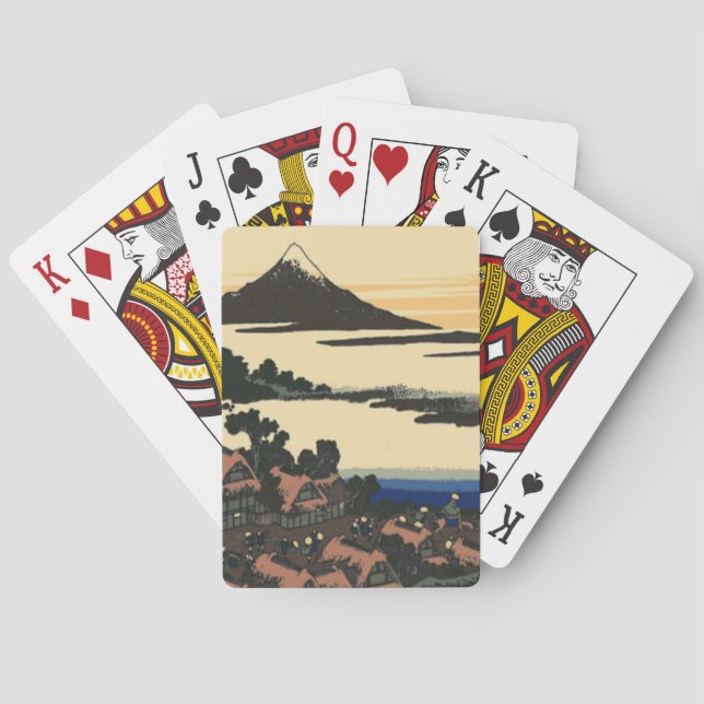 Ancient Kai province | Katsushika Hokusai drawing Poker Cards (Back)