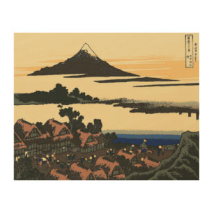 Ancient Kai province   Katsushika Hokusai drawing Wood Wall Art