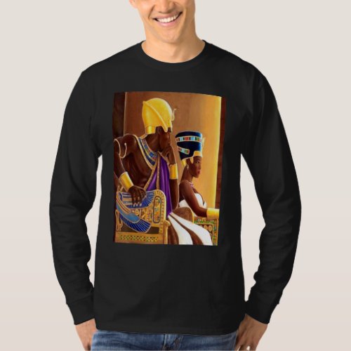 Ancient Kemet 2 Egyptian Royalty Pharaoh And His Q T_Shirt