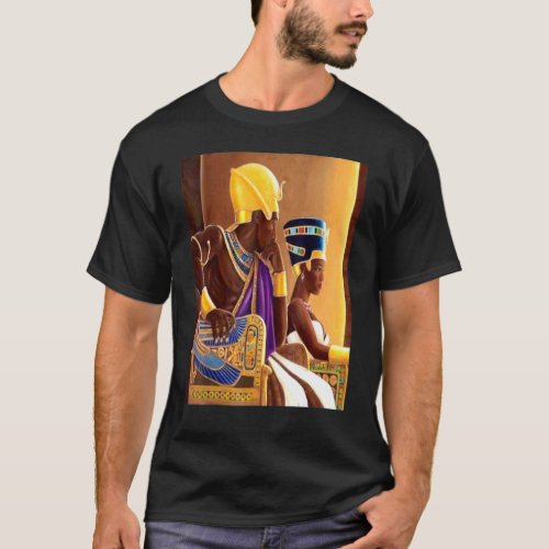 Ancient Kemet 2 Egyptian Royalty Pharaoh And His Q T_Shirt