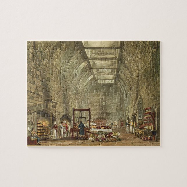 Ancient Kitchen, Windsor Castle, engraved by Willi Jigsaw Puzzle (Horizontal)