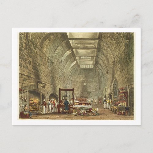 Ancient Kitchen Windsor Castle engraved by Willi Postcard