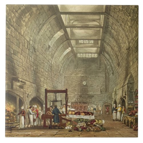 Ancient Kitchen Windsor Castle engraved by Willi Tile