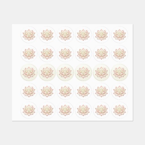 Ancient Lotus Symbol Decorative Labels