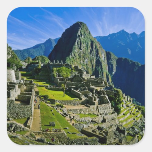 Ancient Machu Picchu last refuge of the 2 Square Sticker