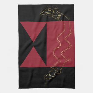 Ancient Man - Tribal Art Kitchen Towel