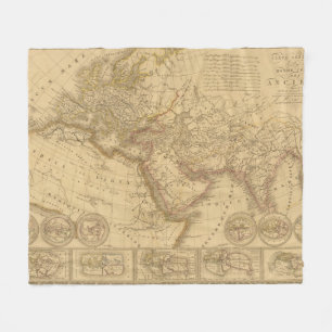 Ancient Map Fleece Blanket