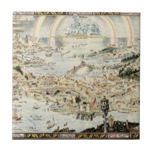 Ancient map of Fairyland by Bernard Sleigh Tile