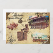 Ancient map of Guadeloupe (Front/Back)