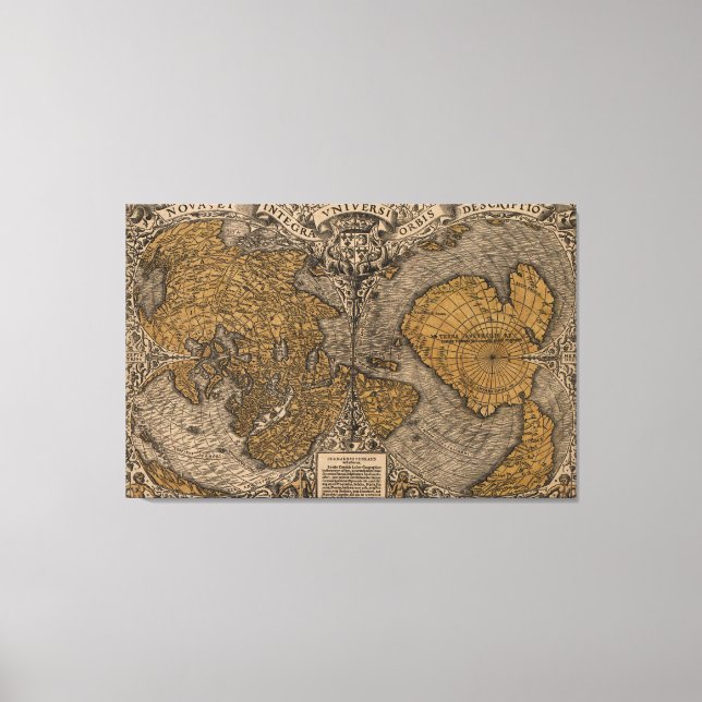 Ancient Map of The World (1531) Canvas Print (Front)