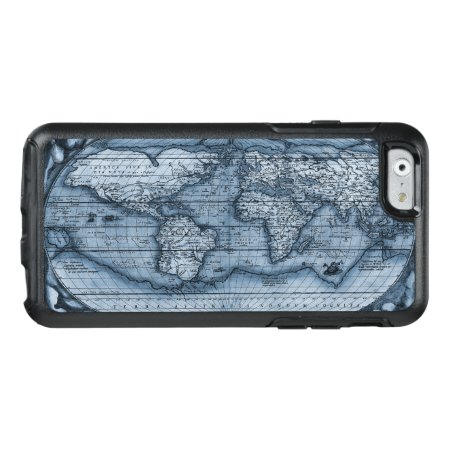 Ancient Map Of The World In Blue Otterbox Iphone 6/6s Case
