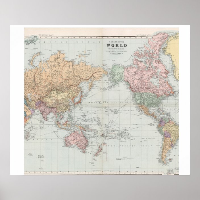 Ancient Map Of The World Poster | Zazzle