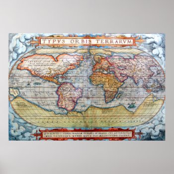 Ancient Map Of The World Poster by OldArtReborn at Zazzle