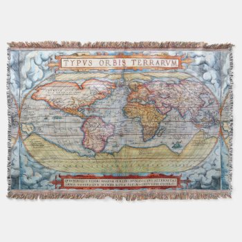 Ancient Map Of The World Rugs Throw Blanket by OldArtReborn at Zazzle