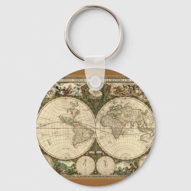 Ancient Map Series Keychain (Front)