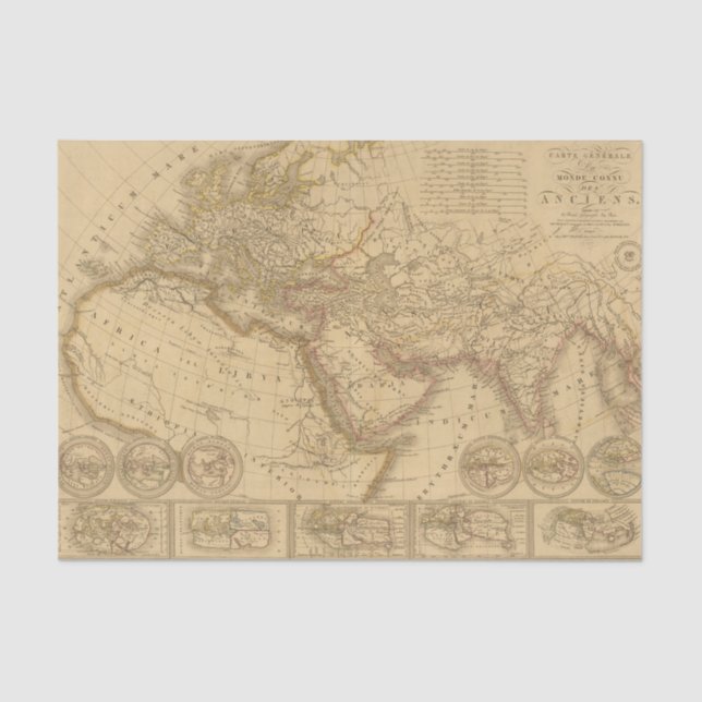 Ancient Map Tissue Paper (Front)
