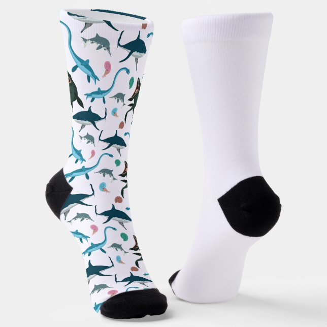 Ancient Marine Reptiles Socks (Angled)