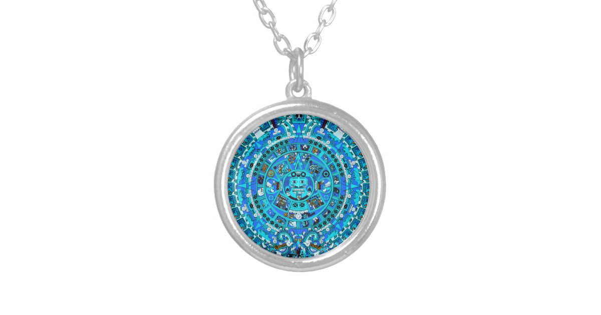 Ancient Mayan Aztec Calendar Pendant Necklace Zazzle