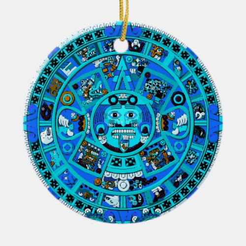 Ancient Mayan Aztec Symbol _ End of World  Ceramic Ornament