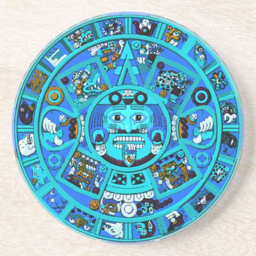 Ancient Mayan Aztec Symbol _ End of World  Coaster
