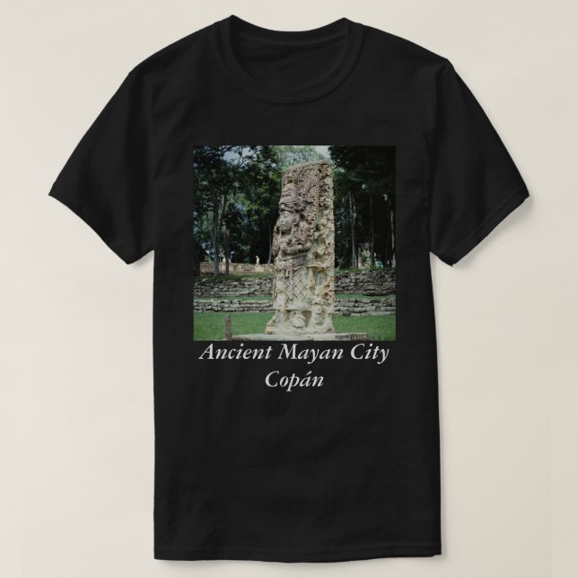 Ancient Mayan City Copan Honduras Archeological T-Shirt (Design Front)