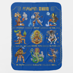 Ancient Mayan Gods Baby Blanket