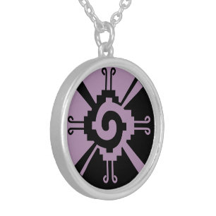 Ancient Mayan Hunab-Ku Silver Plated Necklace