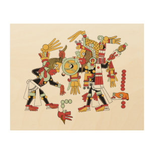 Ancient Mayan Mexican Mesoamerican Wood Wall Art